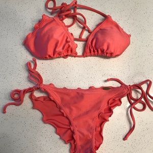 Luli Fama Scrunchy bikini set